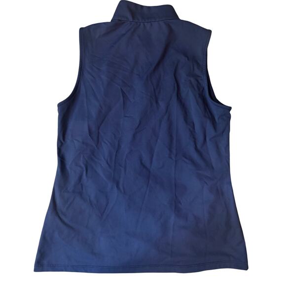 J.McLaughlin |  Navy Blue 1/4 Zip Catalina Cloth Sleeveless Bedford Top | Size S - Picture 5 of 8